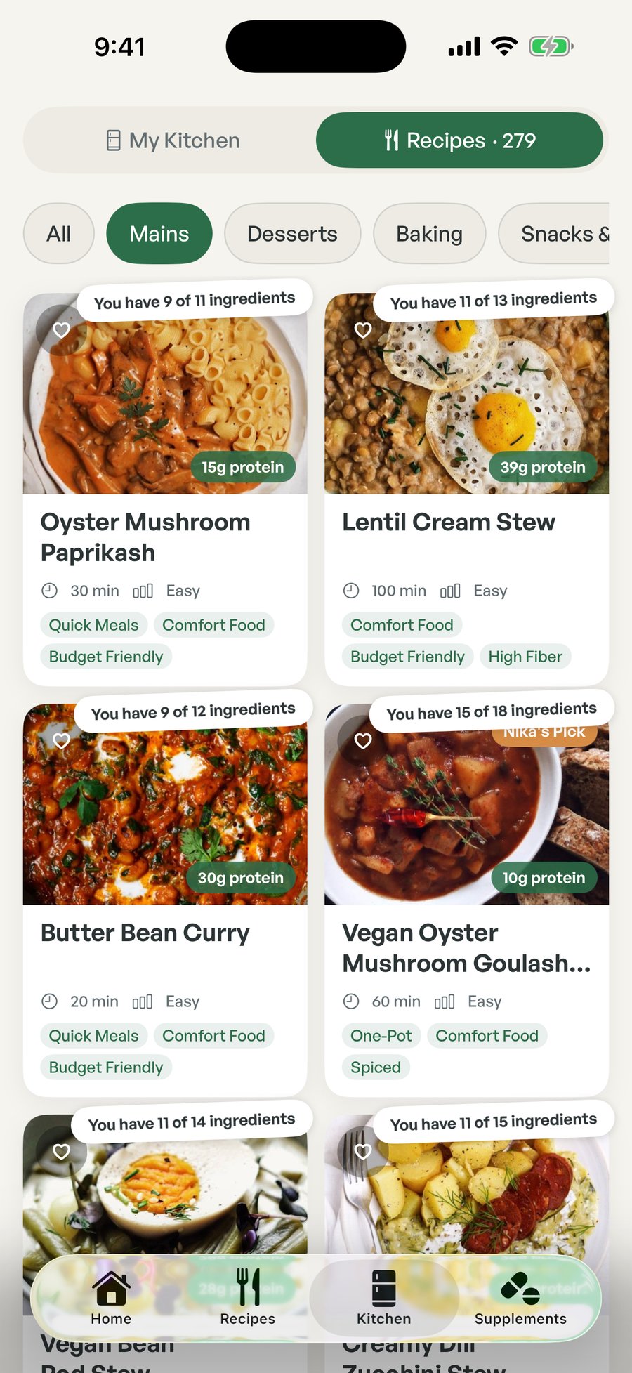 Tofu Kitchen — recipes you can make from what you have